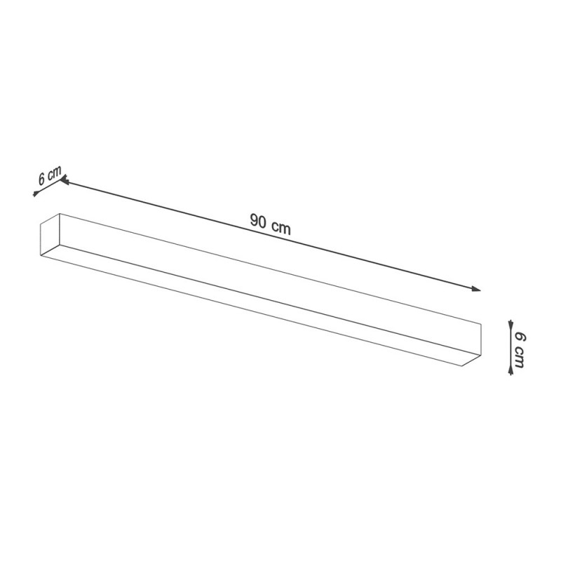 Ceiling lamp, plafond PINNE 90 3000K black THORO