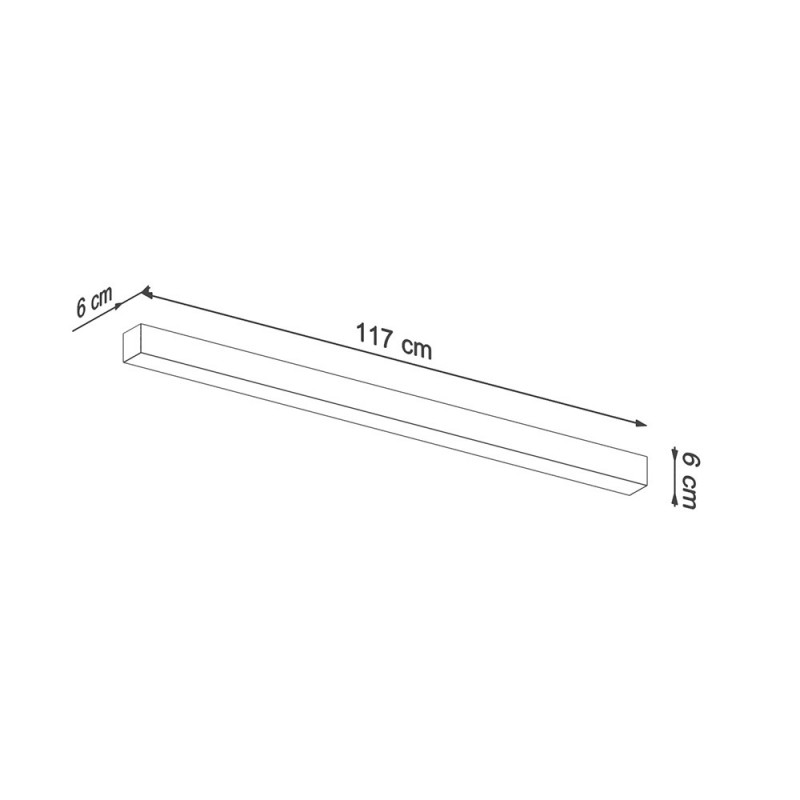 Ceiling lamp, plafond PINNE 118 3000K grey THORO