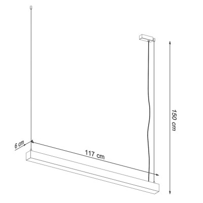 Lampa wisząca PINNE 118 3000K biała THORO