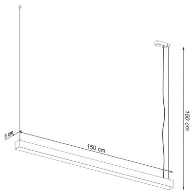 Lampa wisząca PINNE 150 3000K biała THORO