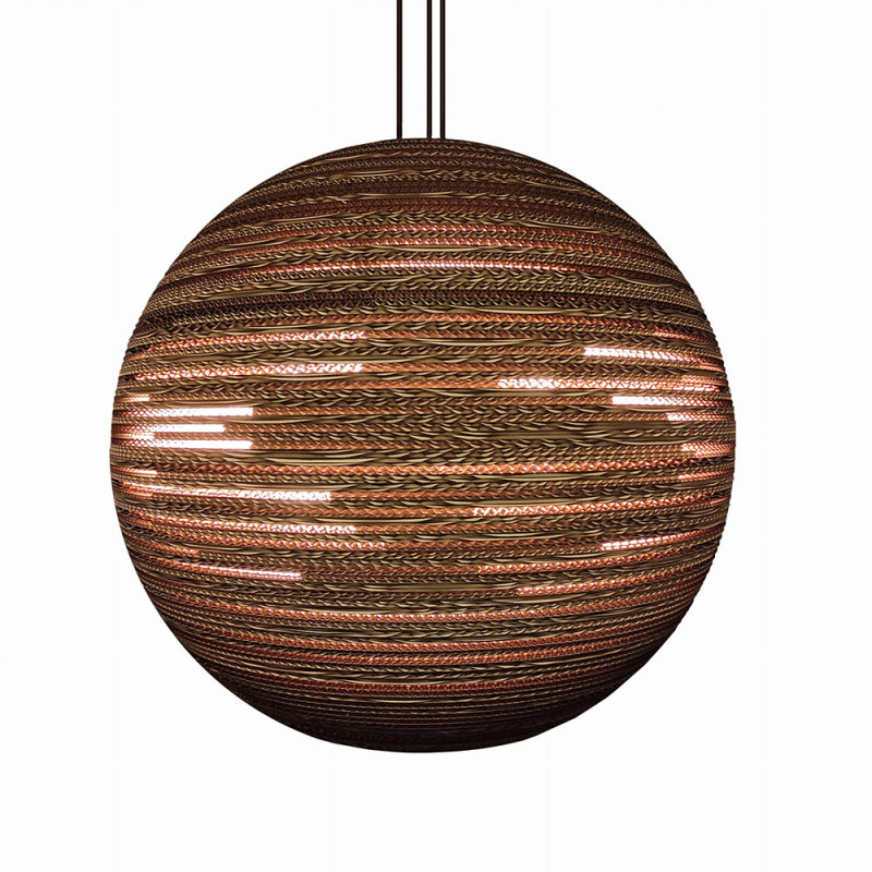 Ceiling hanging lamp from cardboard SFERA 65 ecological lamp SOOA