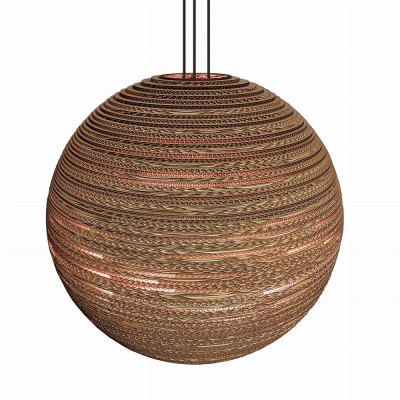 Sufitowa lampa wisząca z tektury SFERA 65 lampa ekologiczna SOOA