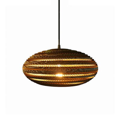 STONE 45 oval cardboard pendant light – SOOA
