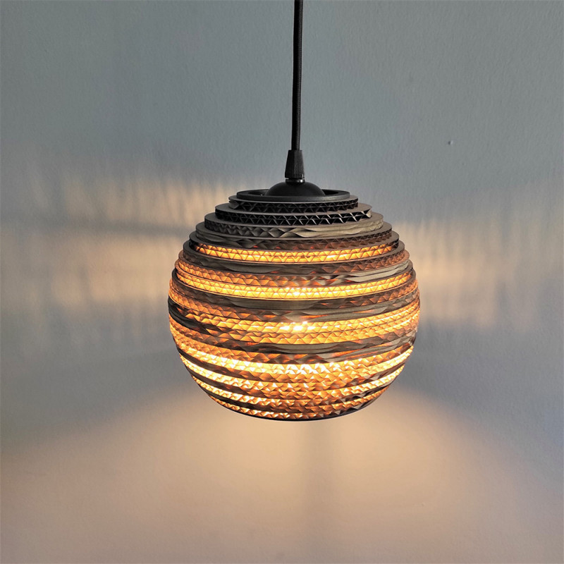 Ceiling hanging lamp made of cardboard - BUBBLE ecological lamp SOOA