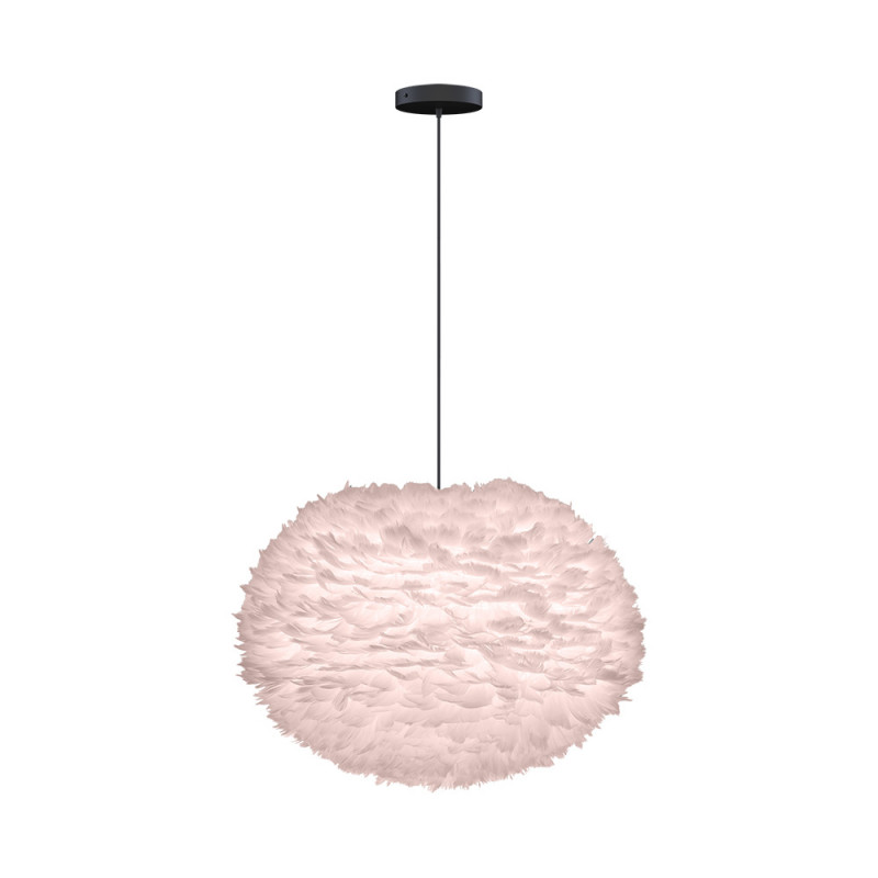Light rose lamp with feathers EOS Large UMAGE