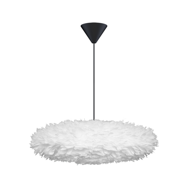 White lamp with feathers Eos Esther Medium oval 60cm UMAGE