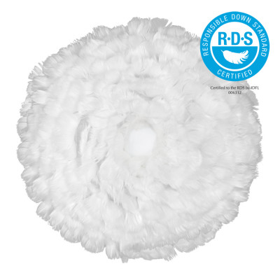 White wall lamp with feathers Eos Up UMAGE