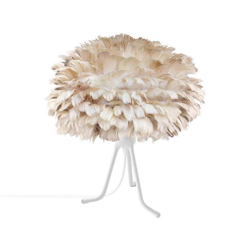 Light brown lamp with feathers Eos Mini UMAGE