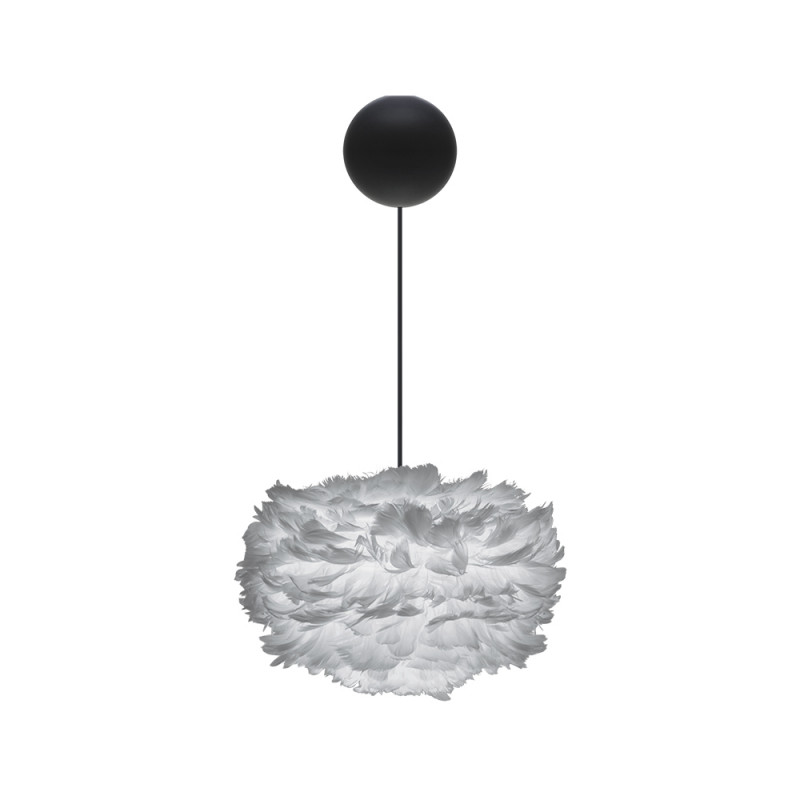 Light grey lamp with feathers Eos mini UMAGE