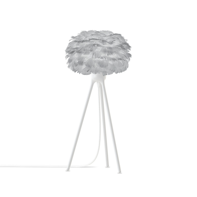 Light grey lamp with feathers Eos Micro UMAGE