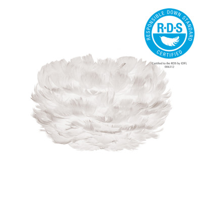 White lamp with feathers Eos Micro UMAGE