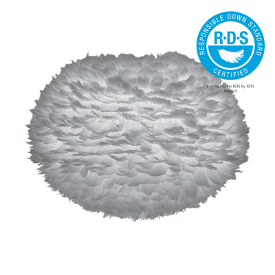 Light grey lamp with feathers Eos Large UMAGE