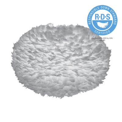 Light grey lamp with feathers Eos XL UMAGE