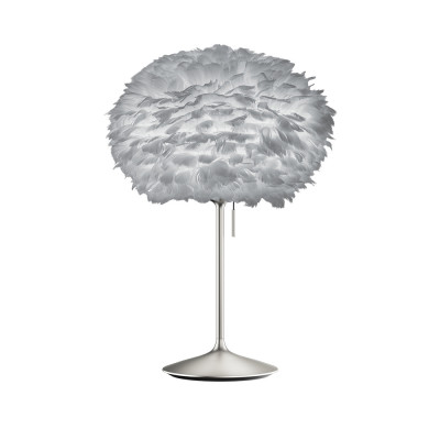Light grey lamp with feathers Eos Medium UMAGE
