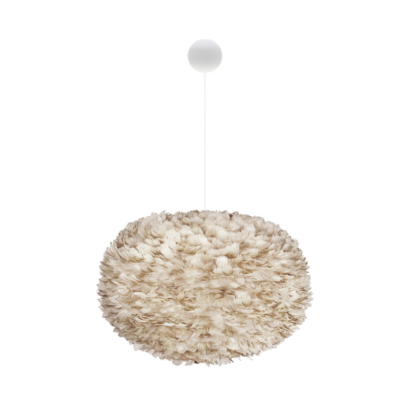 Light brown lamp with feathers Eos XL UMAGE