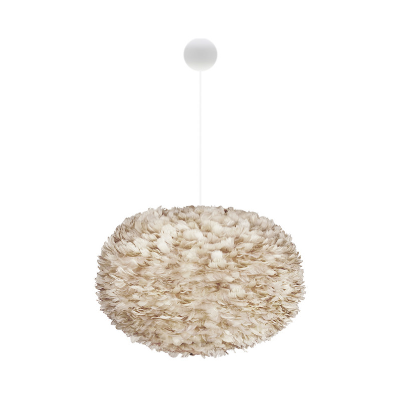 Light brown lamp with feathers Eos XL UMAGE