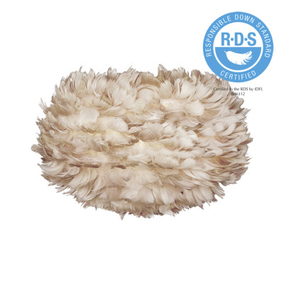 Light brown lamp with feathers Eos Medium UMAGE