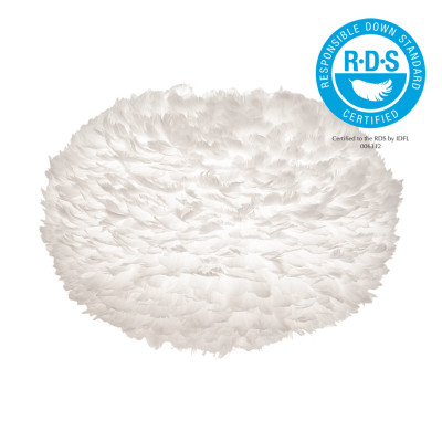 White lamp with feathers Eos XL UMAGE