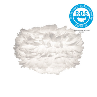 White lamp with feathers Eos Mini UMAGE
