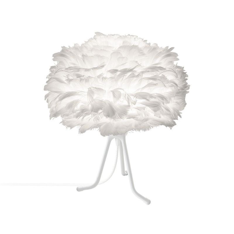 White lamp with feathers Eos Mini UMAGE