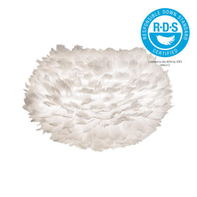 White lamp with feathers Eos Medium UMAGE