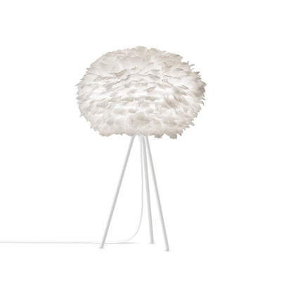 White lamp with feathers Eos Medium UMAGE