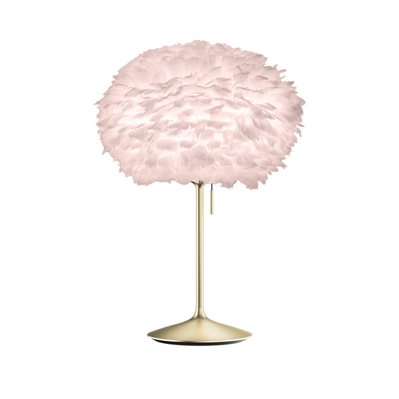 Light rose lamp with feathers Eos Medium UMAGE