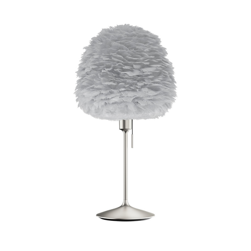 Light grey lamp with feathers Eos Evia Medium UMAGE