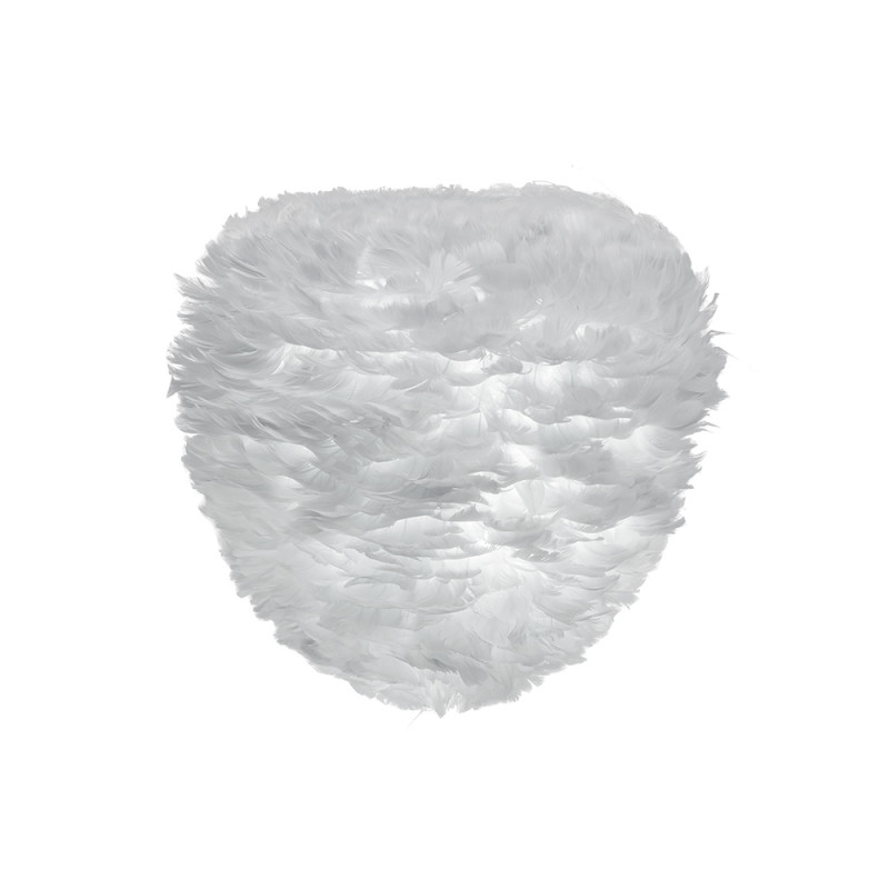 Light grey lamp with feathers Eos Evia Medium UMAGE
