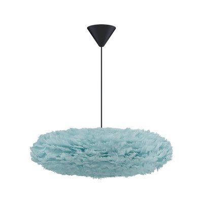 Jasnoszara lampa z piór Eos Esther Medium UMAGE