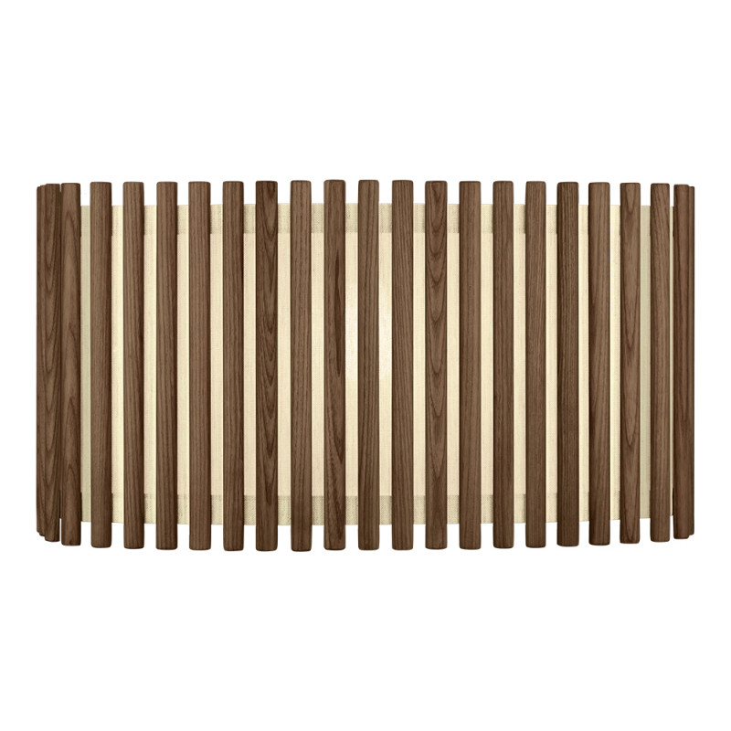Wooden lampshade Komorebi Large Rectangular dark oak UMAGE