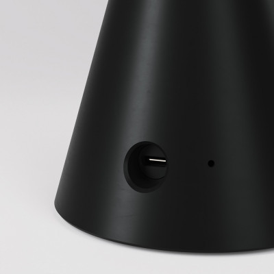 Bezprzewodowa lampa Cabless01 z przezroczystą żarówką LED czarna Creative-Cables