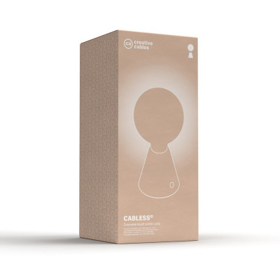 Bezprzewodowa lampa Cabless01 ze srebrną żarówką LED czarna Creative-Cables