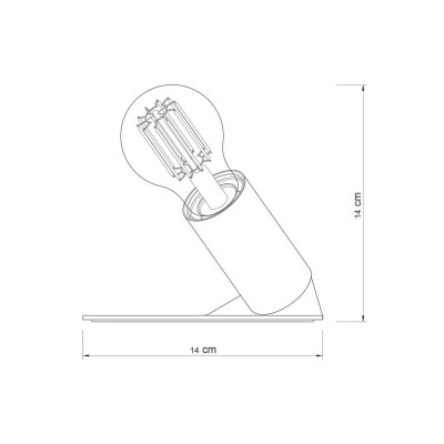 Table lamp SI! 5V with LED transparent bulb black Creative-Cables