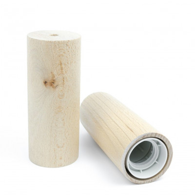 Sandblasted wooden lamp holder type B E27