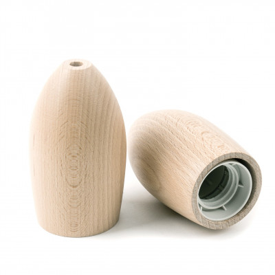 Wooden lamp holder type A E27