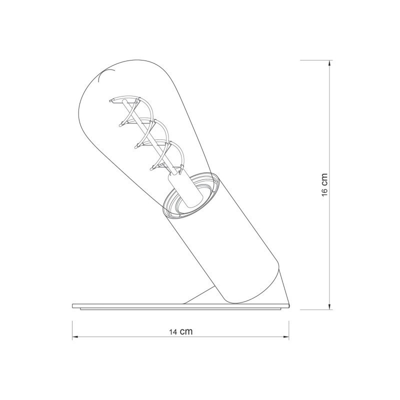 Table lamp SI! 5V with LED amber bulb brushed copper Creative-Cables