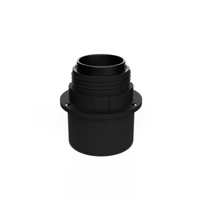 Wodoodporna lampa sufitowa IP44 z metalowym kloszem Swing czarna Creative-Cables