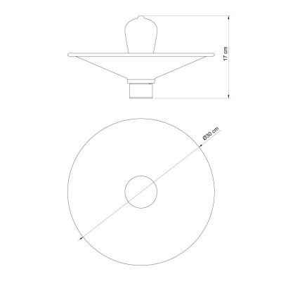 Wodoodporna lampa sufitowa IP44 z metalowym kloszem Swing biało-czarna Creative-Cables