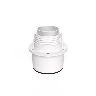 Wodoodporna lampa sufitowa IP44 z metalowym kloszem Swing biało-czarna Creative-Cables
