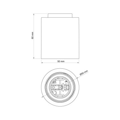 Wodoodporna lampa sufitowa IP44 z gwintem E27 czarna Creative-Cables