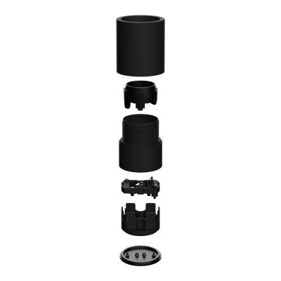 Wodoodporna lampa sufitowa IP44 z gwintem E27 czarna Creative-Cables