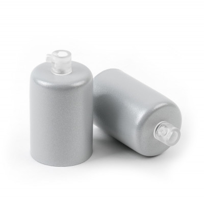 Textured grey E27 metal lamp holder – Kolorowe Kable