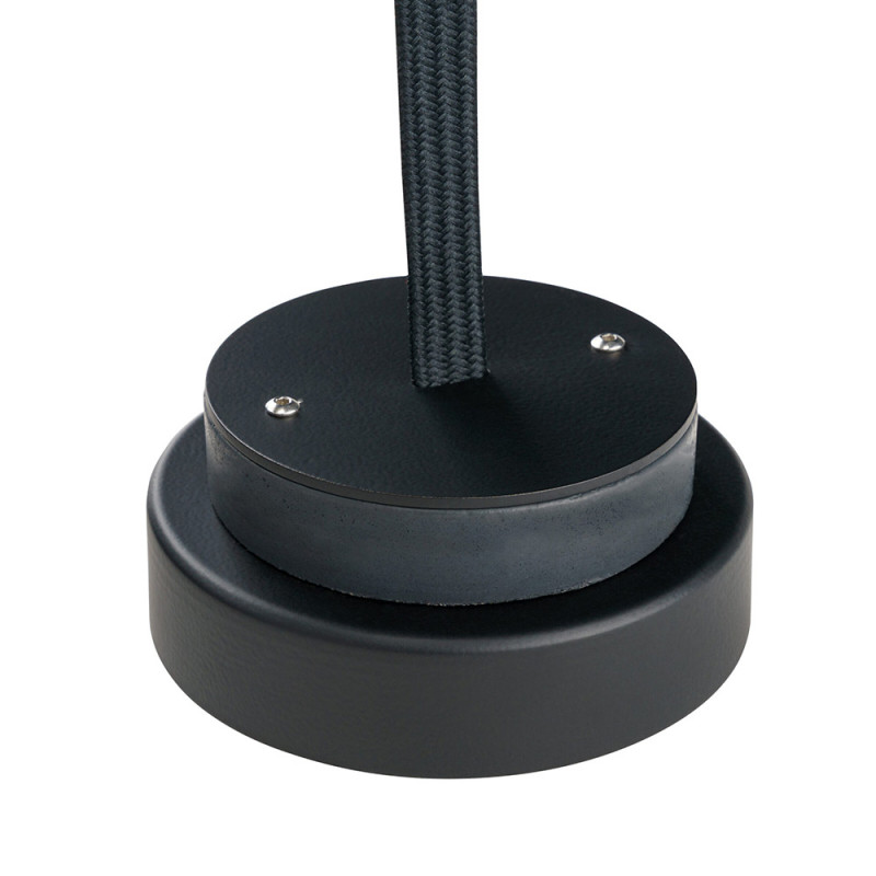 Betonowa lampa wisząca Giro z metalowym kloszem Black Jet Black LOFTLIGHT
