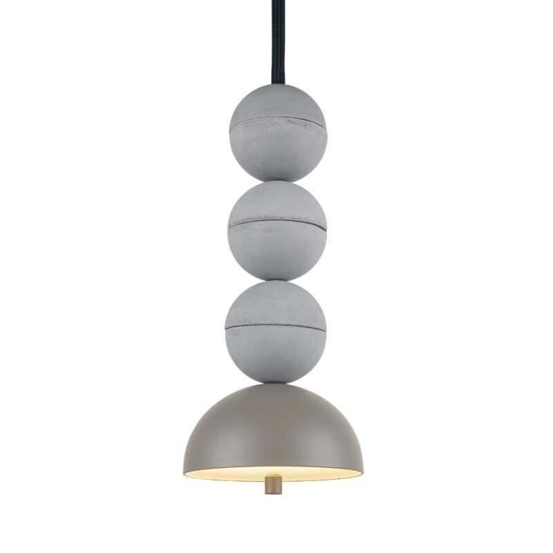 Concrete pendant lamp Bosfor 3 with metal shade Grey Steeple Grey LOFTLIGHT