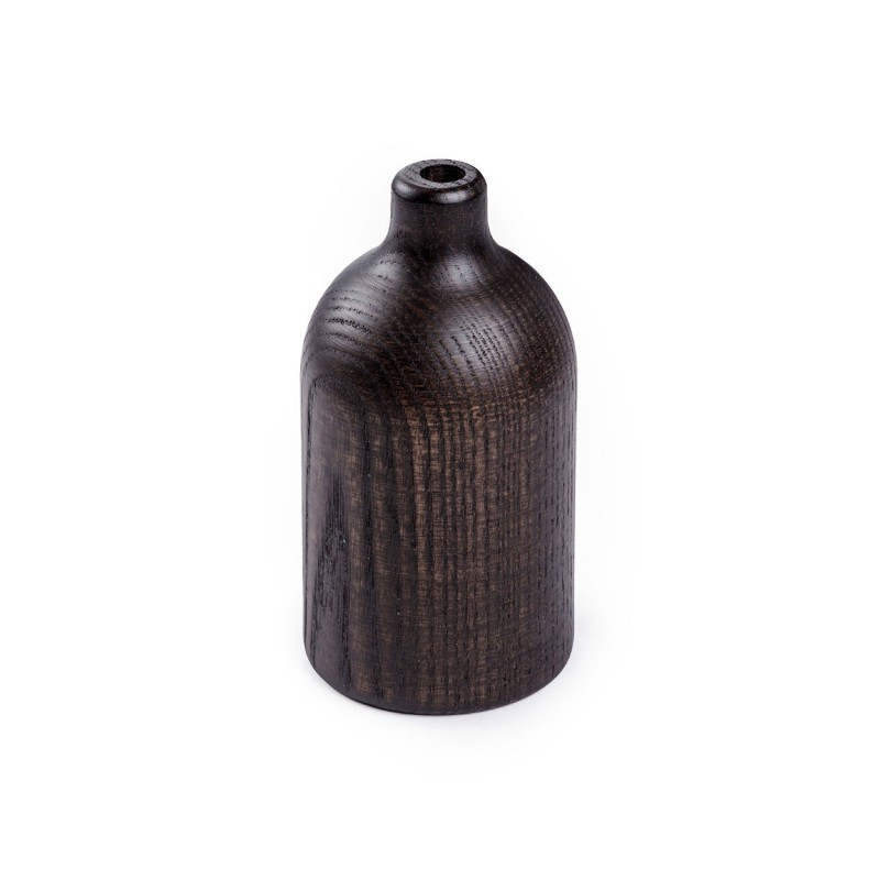 Wooden lamp holder E27 with concealed cable clamp dark brown Creative-Cables