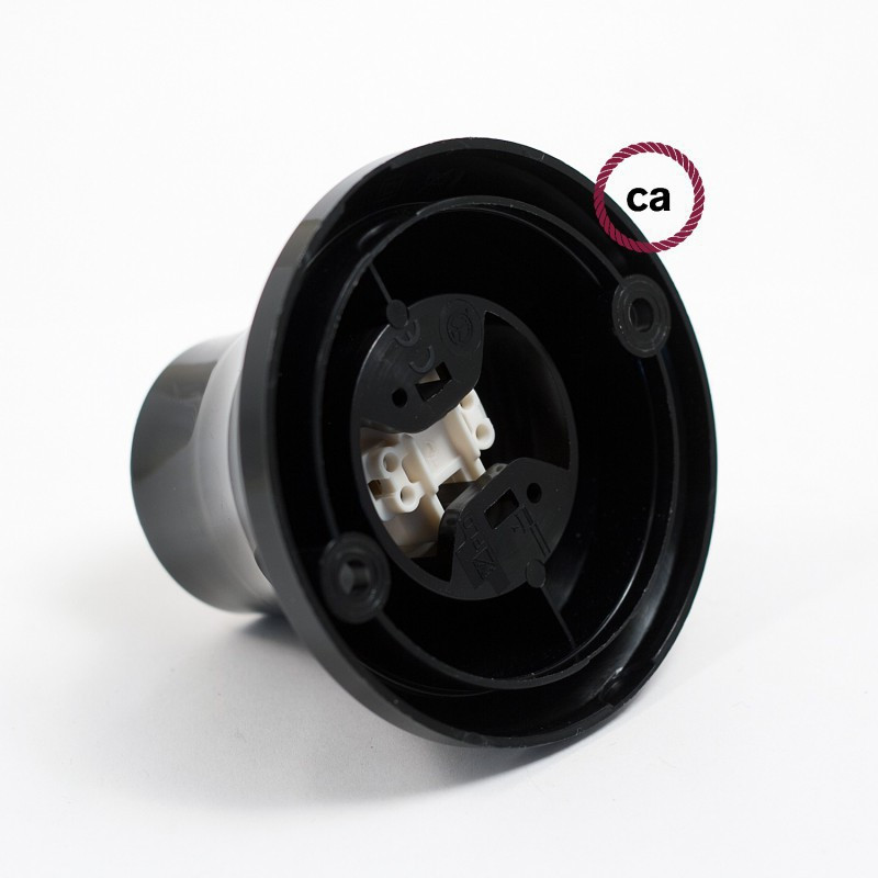Ceiling/wall lamp for E27 bulb black Creative-Cables