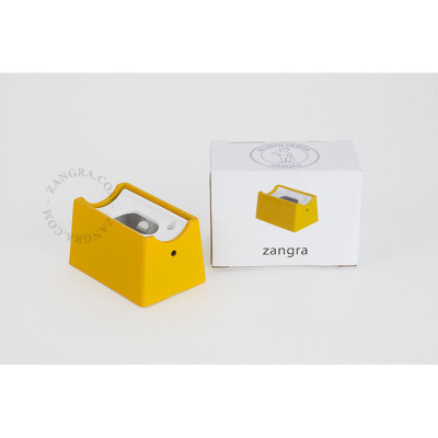 Metal lampholder - S14d yellow Zangra