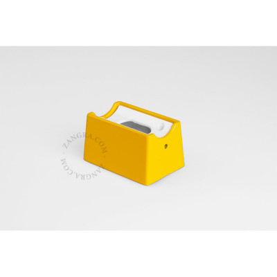 Wall lamp S14d with opal linear bulb 30cm yellow Zangra
