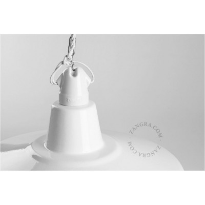 Alexandre enamel pendant lamp with shade white Zangra